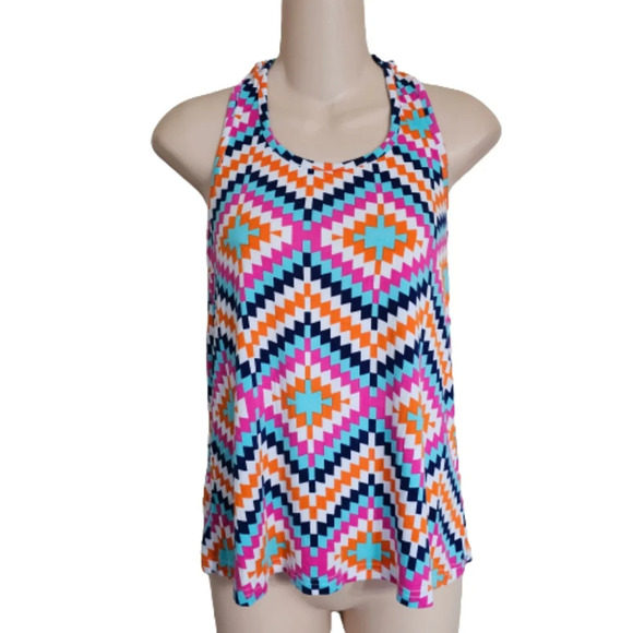 Macbeth Collection by Margaret Josephs Printed Halter Tank Top Size Women Small - Picture 1 of 10